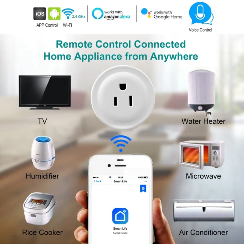 WiFi Smart Plug Outlet Wireless Smart Socket APP Remote Voice Control Timer Alexa Google US - Image 4